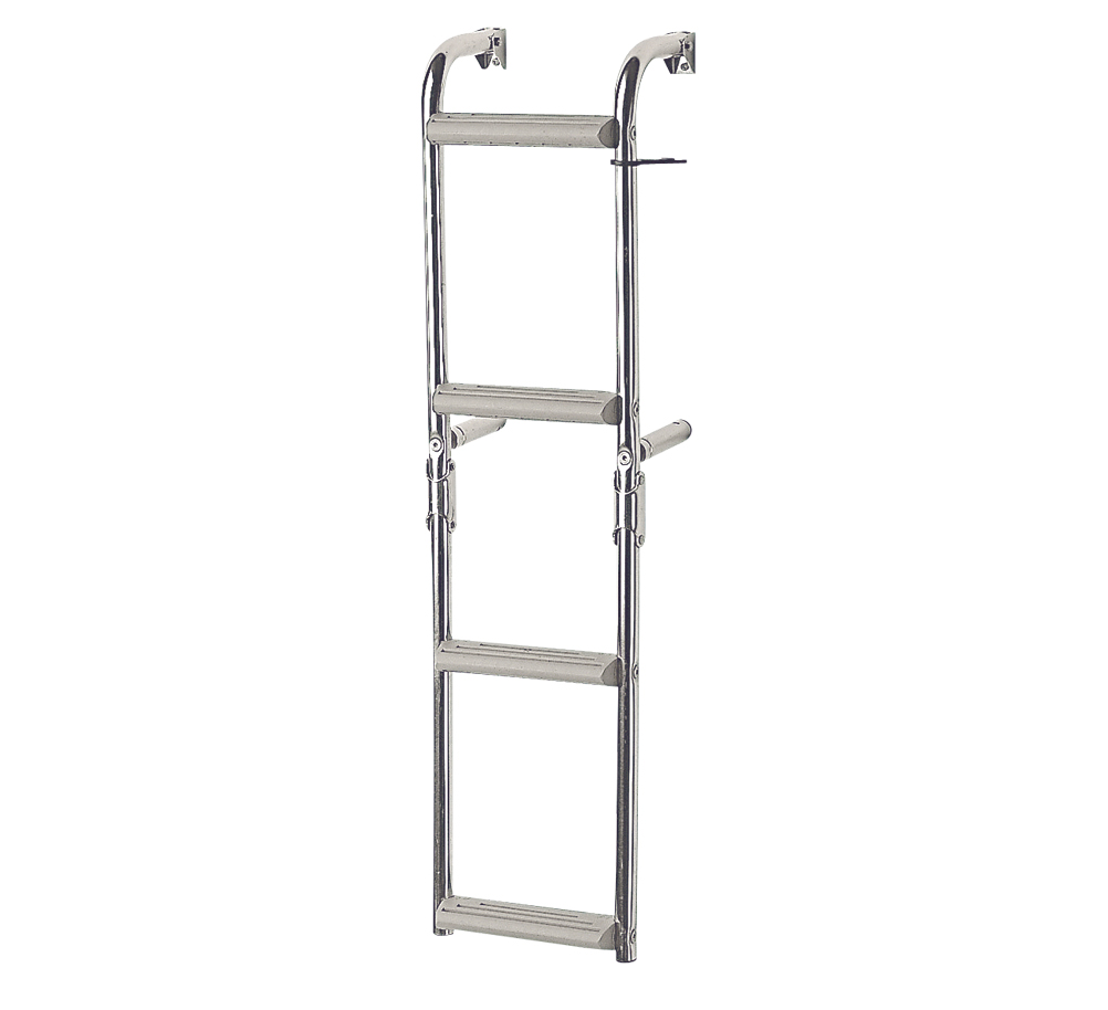 Foldable Ladder for Nar. Transom, 2+2 steps, Inox 316, 90⁰, L835xW215mm