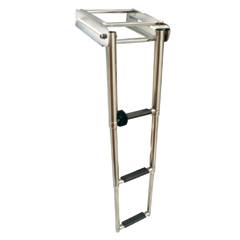 lalizas 99503 Telescopic Ladder for Platform, 3 steps, Inox 316, L879xW222,6mm