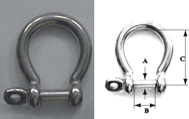 Anchor shackle, type Ω, galvanized, diam. 5mm