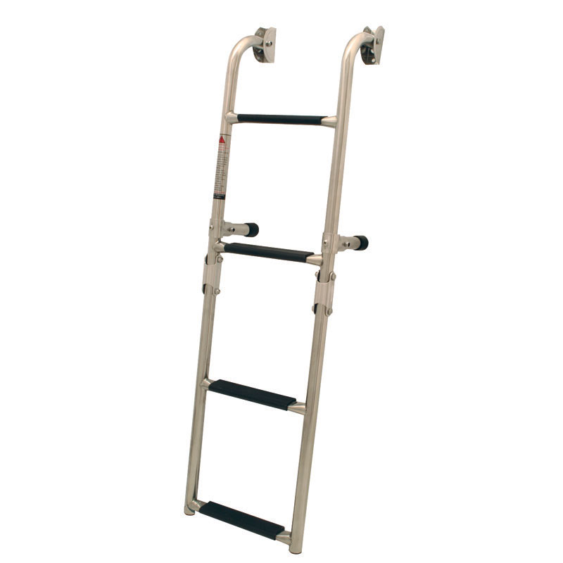 Foldable Ladder for Transom, 1+2 steps, Inox 316, 90⁰, L596xW257mm