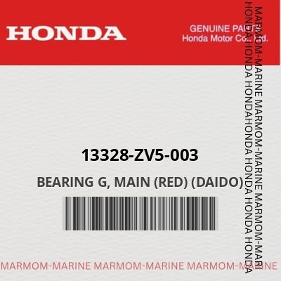 13328-ZV5-003 BEARING G, MAIN (RED) (DAIDO)