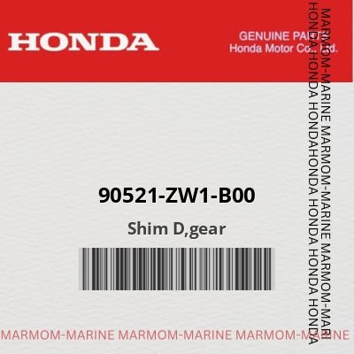 Honda 90521-ZW1-B00 - Shim D,gear