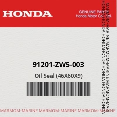 Honda 91201-ZW5-003 - Oil Seal (46X60X9)