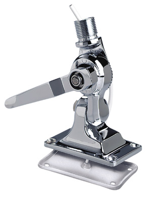 99658 - 4 Way Ratchet Mount, Glomex, stainless steel electropolished, for 1''x14 thread, locking by handle