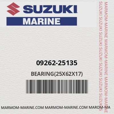 Suzuki 09262-25135 - BEARING(25X62X17)