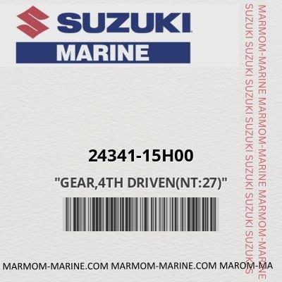 Suzuki 24341-15H00 - "GEAR,4TH DRIVEN(NT:27)"