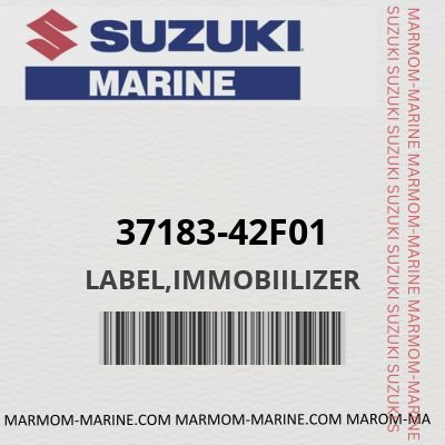 37183-42F01 - LABEL,IMMOBIILIZER