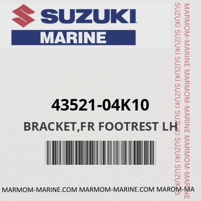BRACKET,FR FOOTREST LH (43521-04K10)