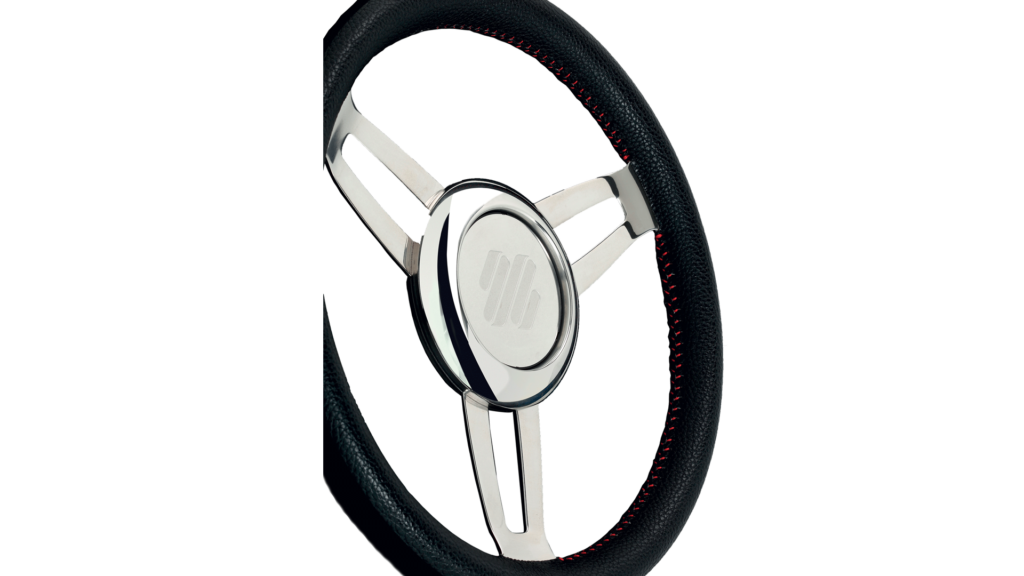 21552L - FOSCARI STEERING WHEEL V B/SS RED