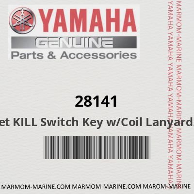 Set KILL Switch Key w/Coil Lanyard for Yamaha Eng. (28141)