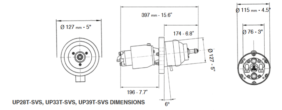 Ultraflex 42663P HELM PUMP UP28T SVS- TILT MOUNT 28CC